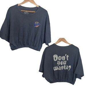 aerie Offline “Fanta” Cropped Shirt Gray Size Medium